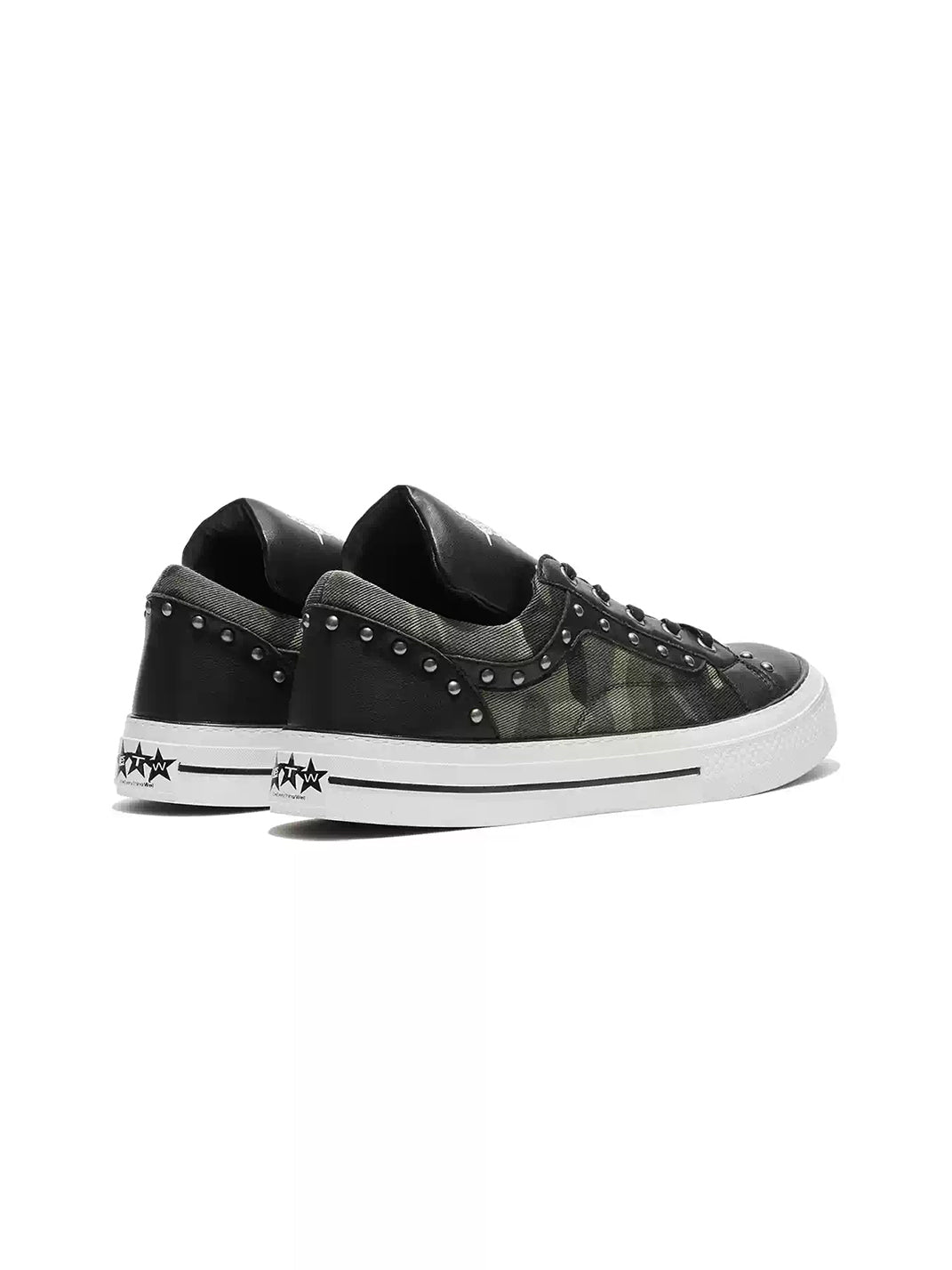 Studded Camo Panel Platform Sneakers - view 3