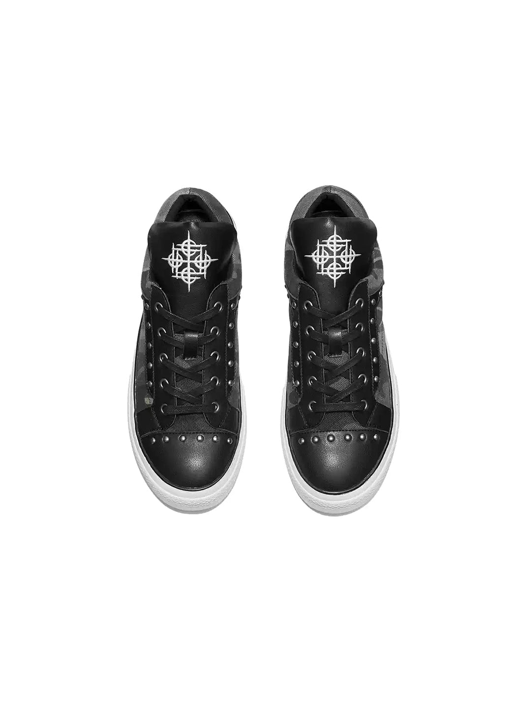 Studded Camo Panel Platform Sneakers - view 4