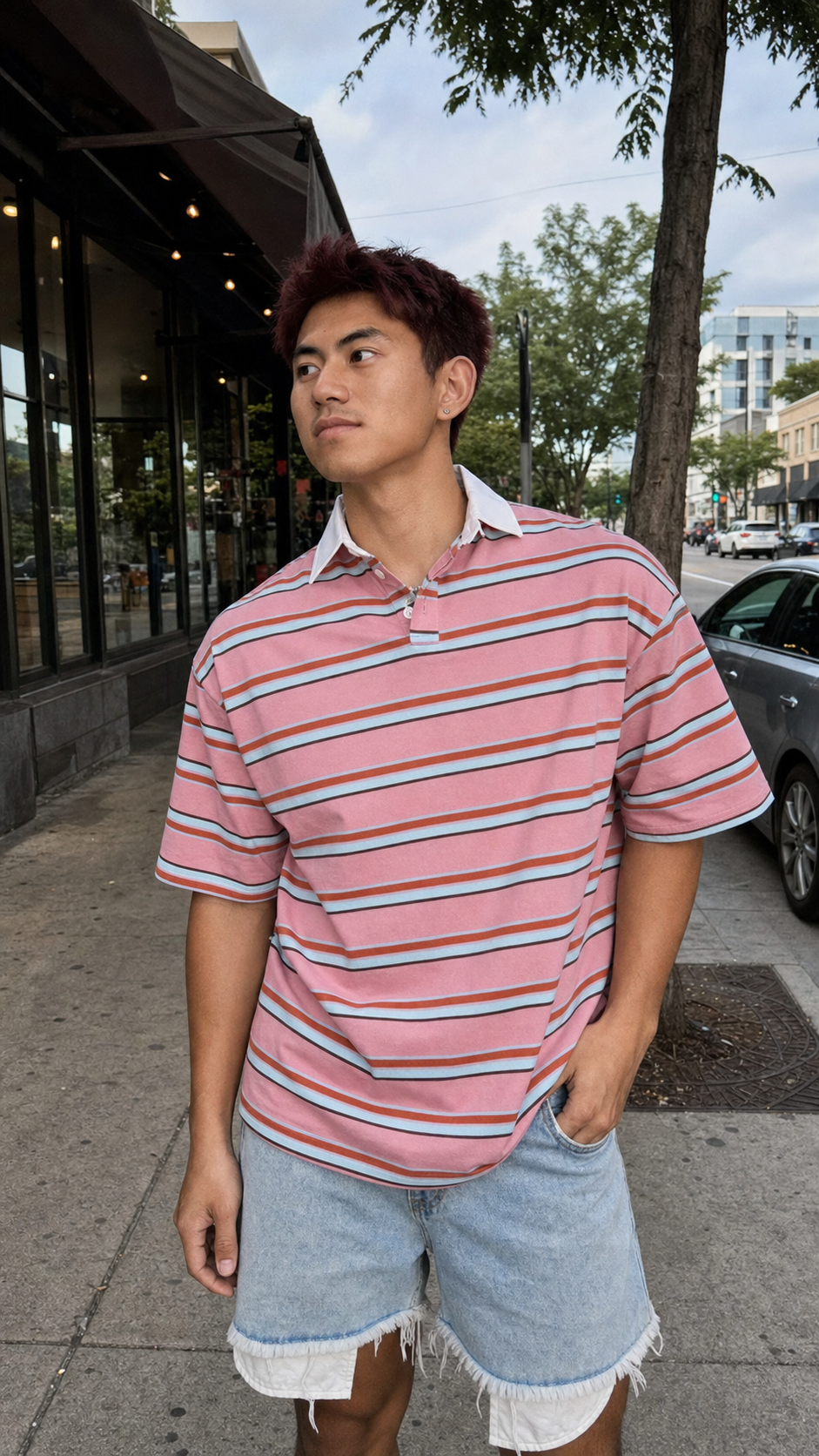 Sunset Boulevard Stripe Polo UGC showcase 1