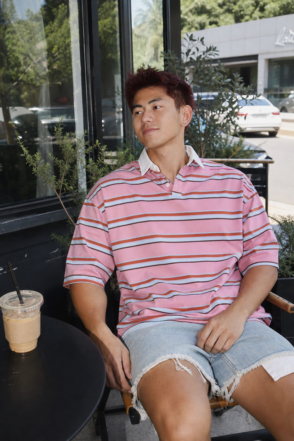 Sunset Boulevard Stripe Polo UGC showcase 3