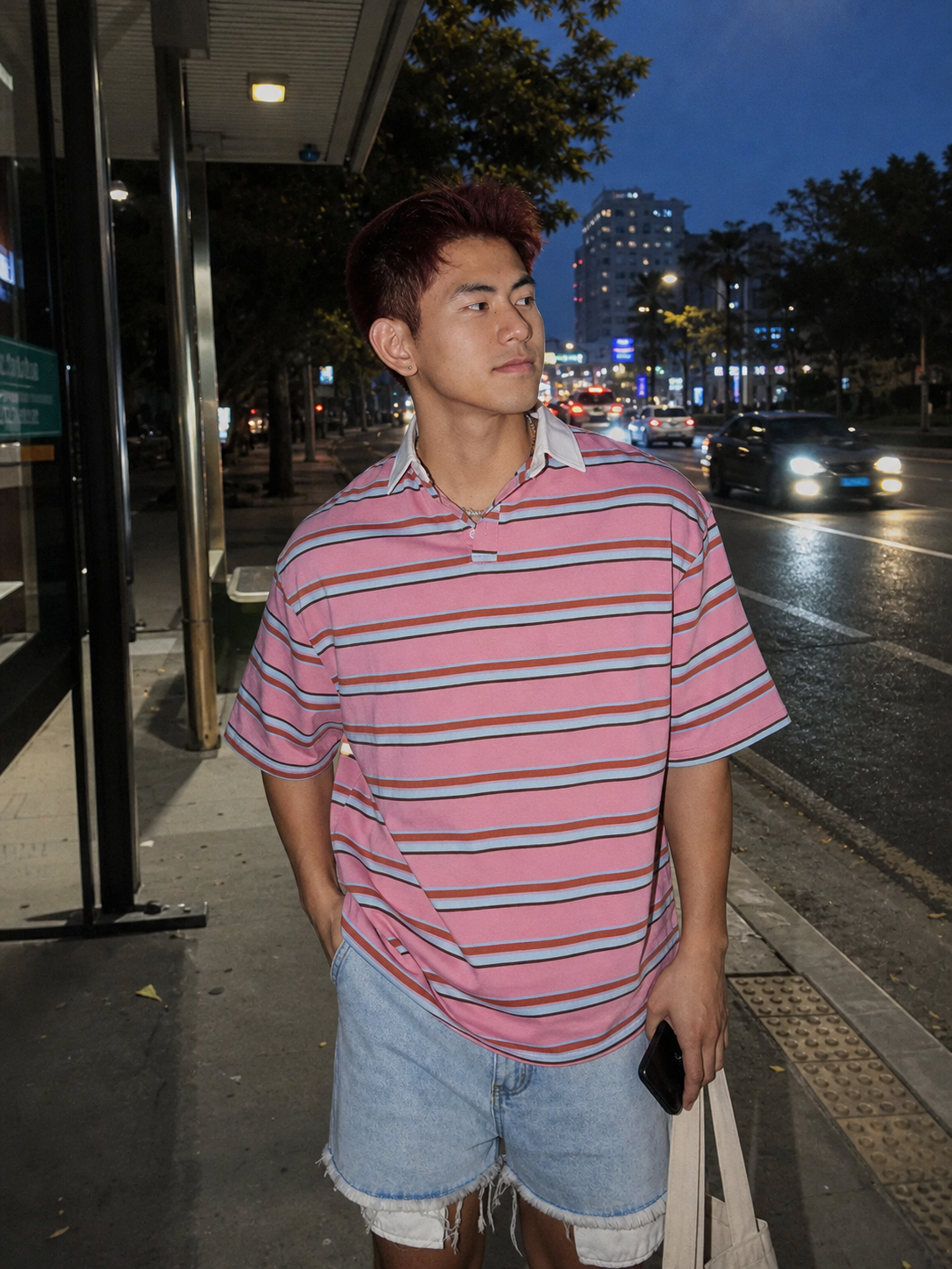 Sunset Boulevard Stripe Polo UGC showcase 5