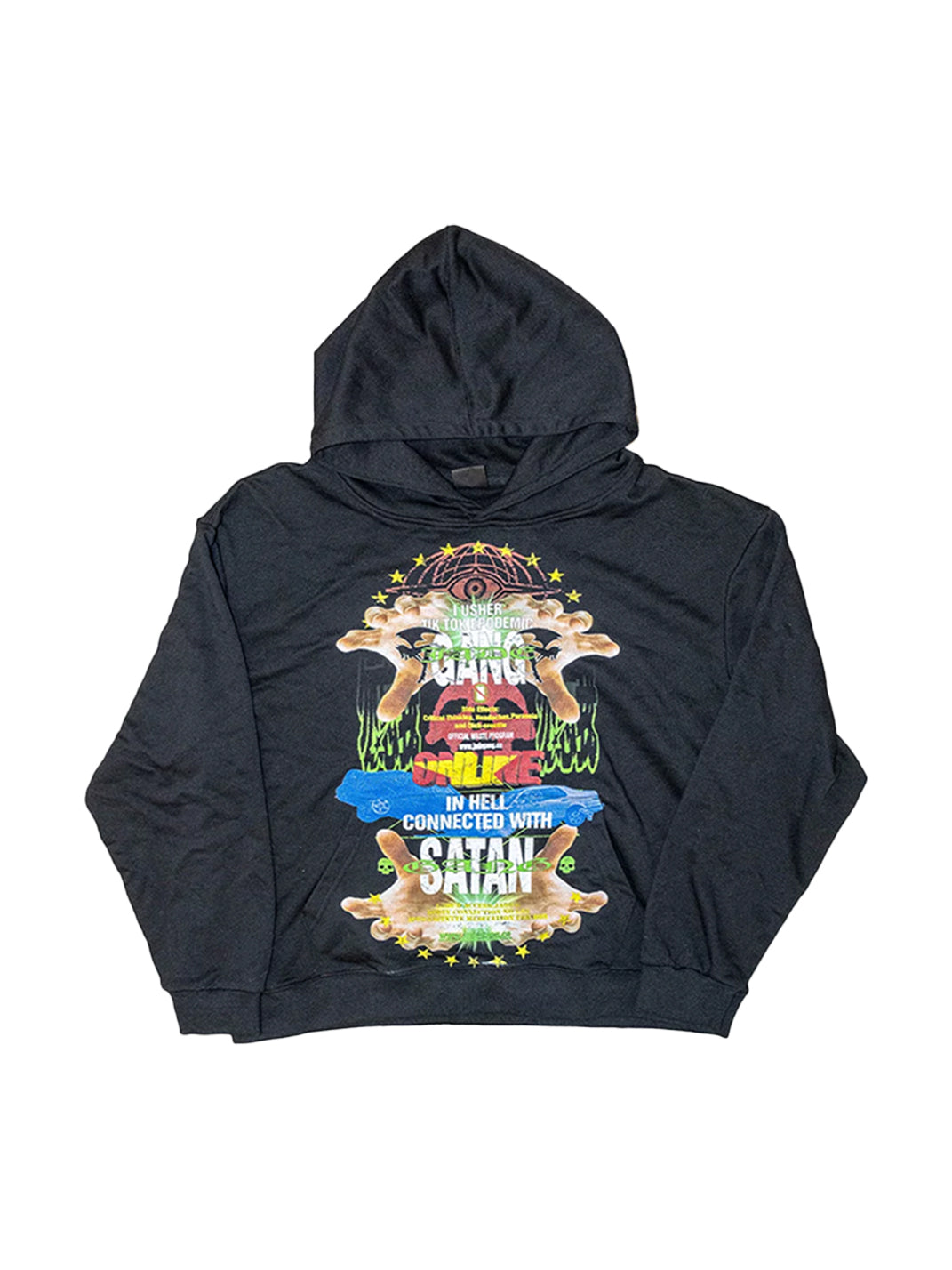 Surreal Collage Boxy Cotton Hoodie — product view 1