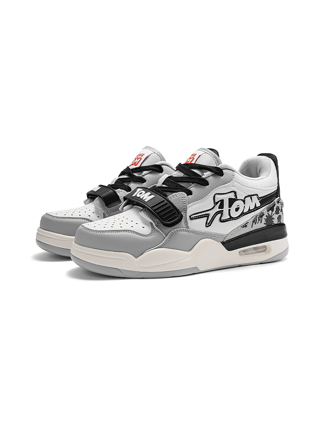 Colorblock Basketball-Inspired Court Sneakers - View 8