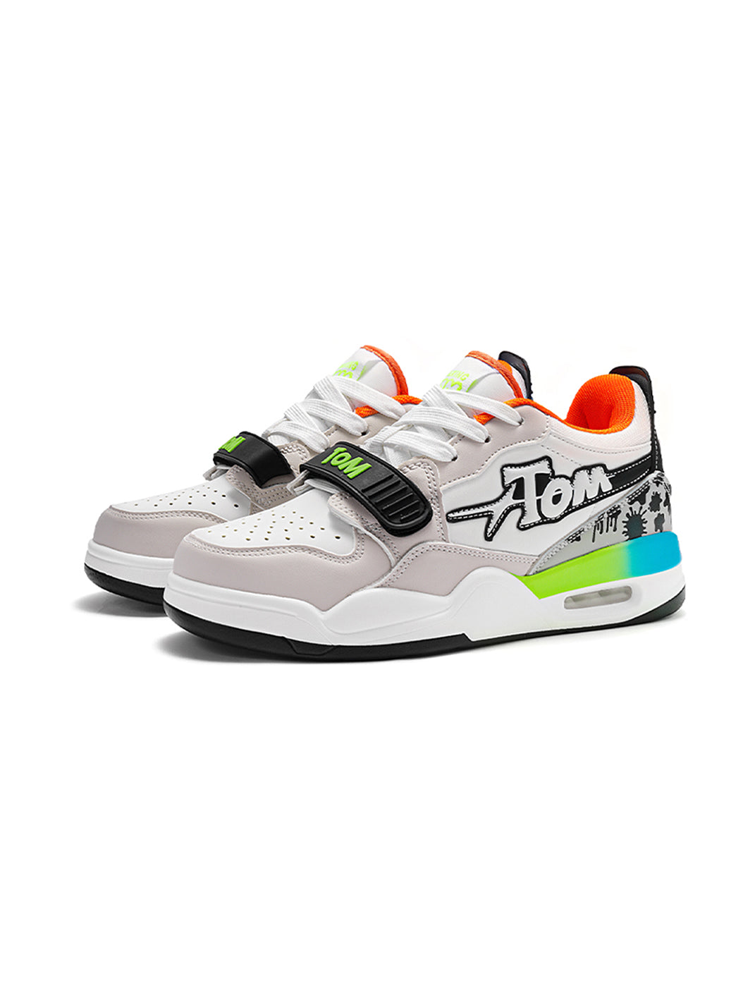 Colorblock Basketball-Inspired Court Sneakers - View 9