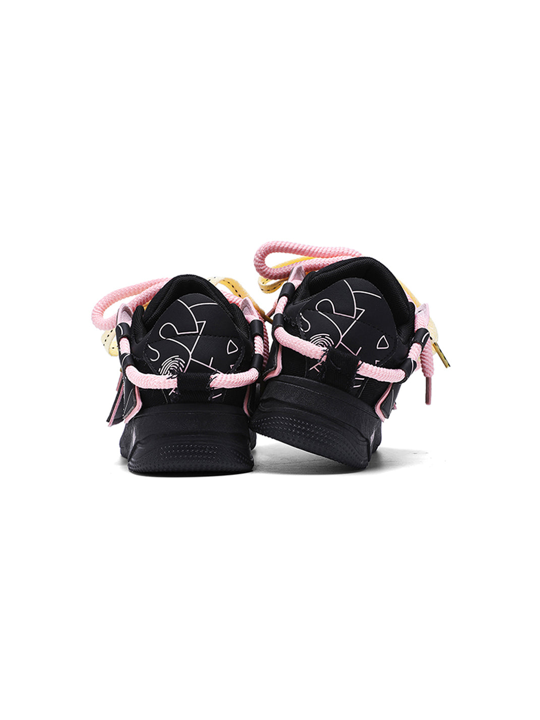 Graphic Pink-Trim Chunky Low-Top Sneakers - View 7