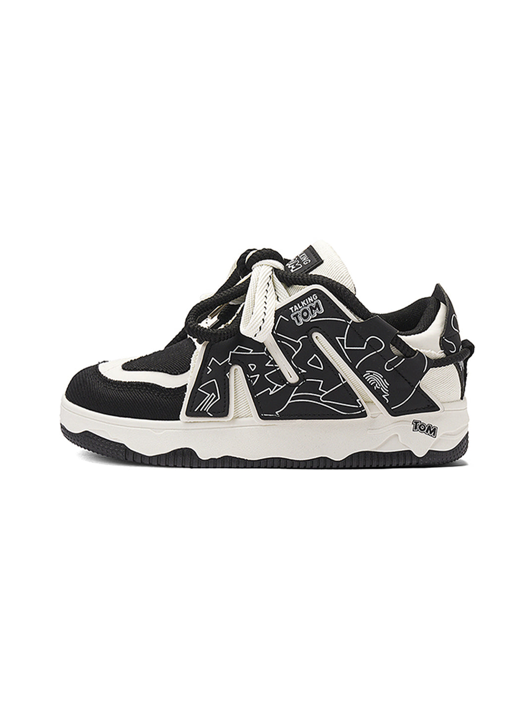 Graphic Pink-Trim Chunky Low-Top Sneakers - View 14