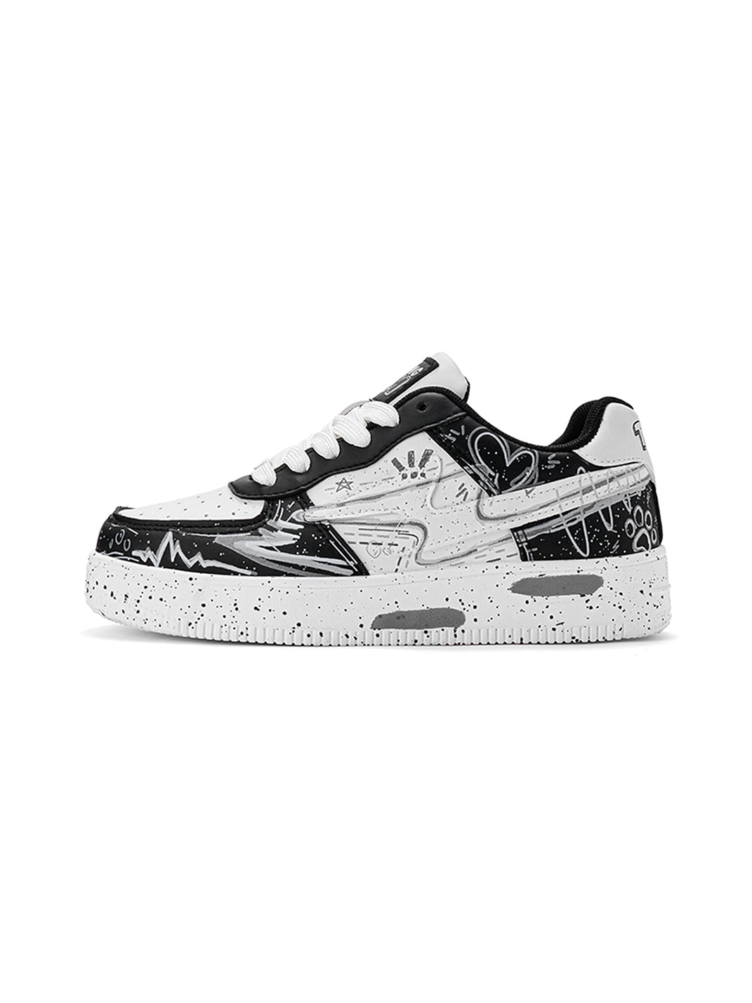 Graffiti Lightning Low-Top Court Sneakers - View 10