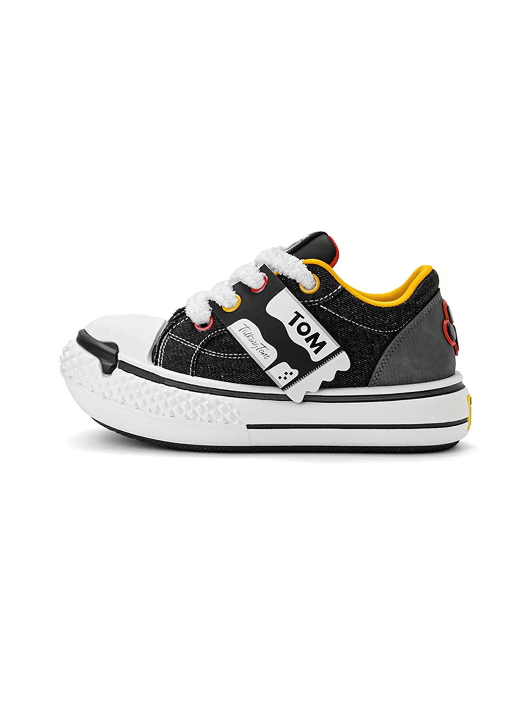 Contrast Graphic Chunky-Sole Low-Top Sneakers