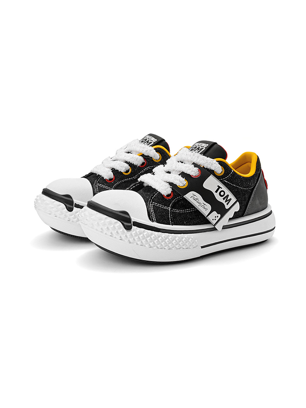 Contrast Graphic Chunky-Sole Low-Top Sneakers - View 5