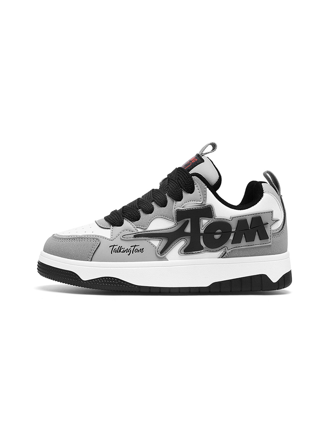 Oversized-Letter Colorblock Court Sneakers - View 8