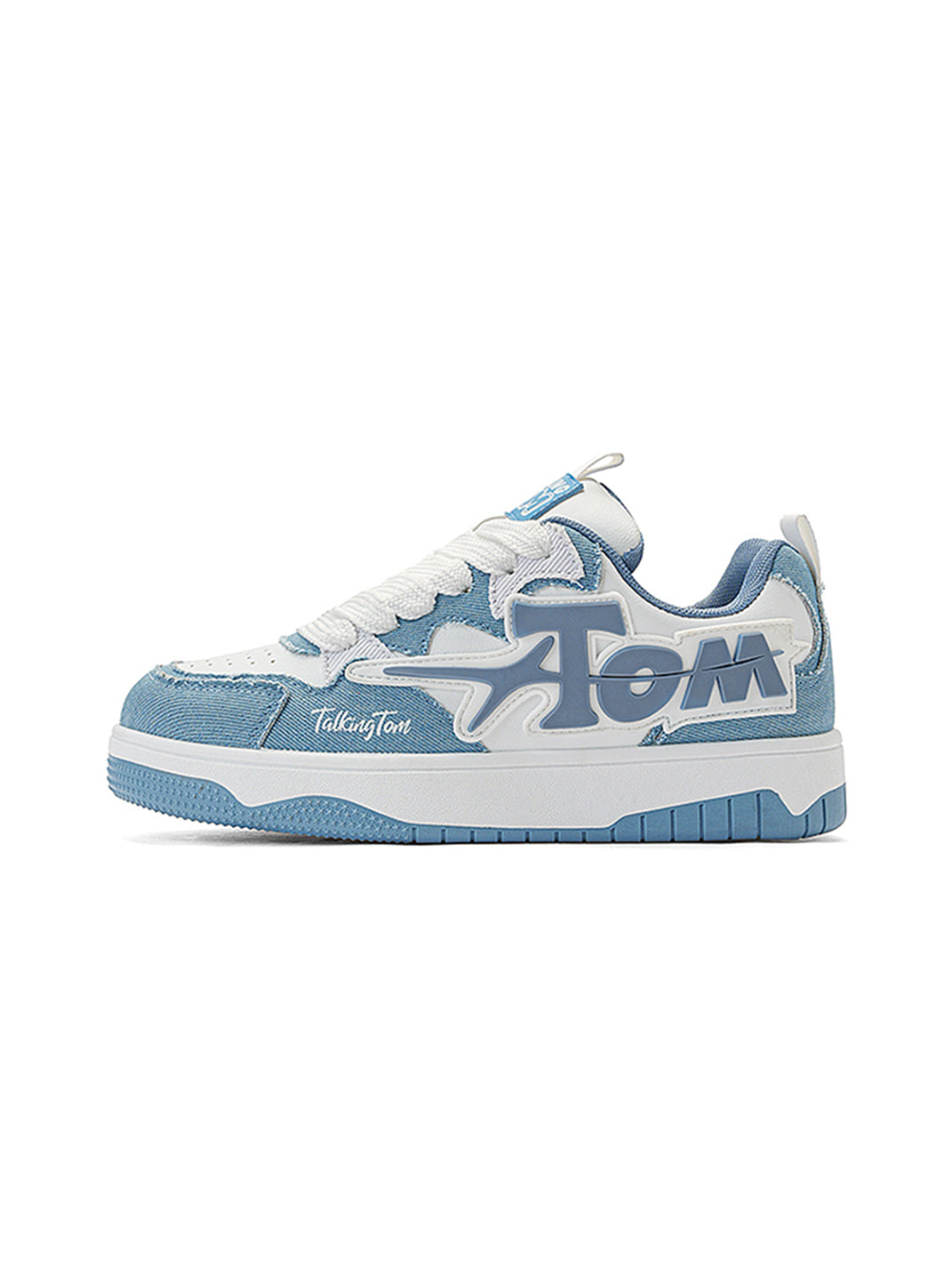 Oversized-Letter Colorblock Court Sneakers - View 13