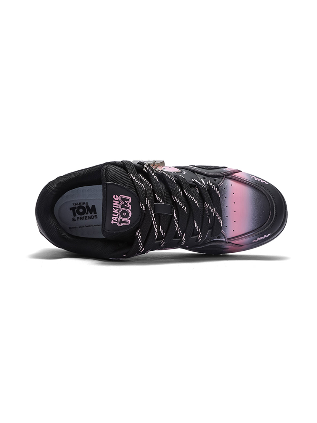 Heart-Graphic Contrast-Panel Low-Top Sneakers - View 5