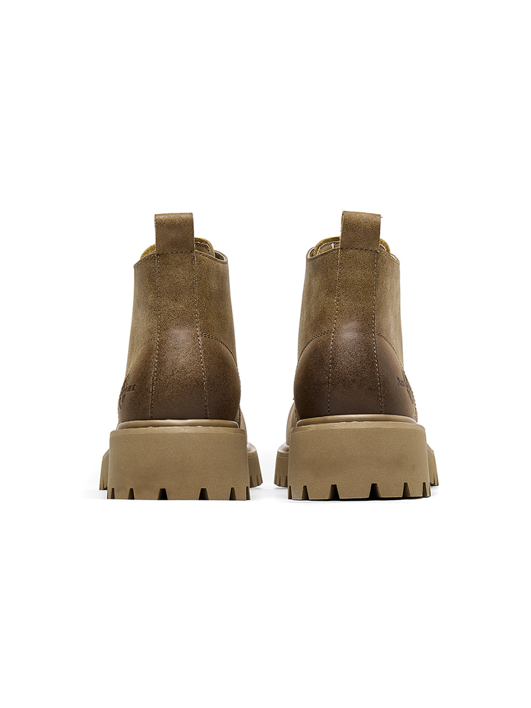 Tan Round-Toe Lug-Sole Work Boots - View 13