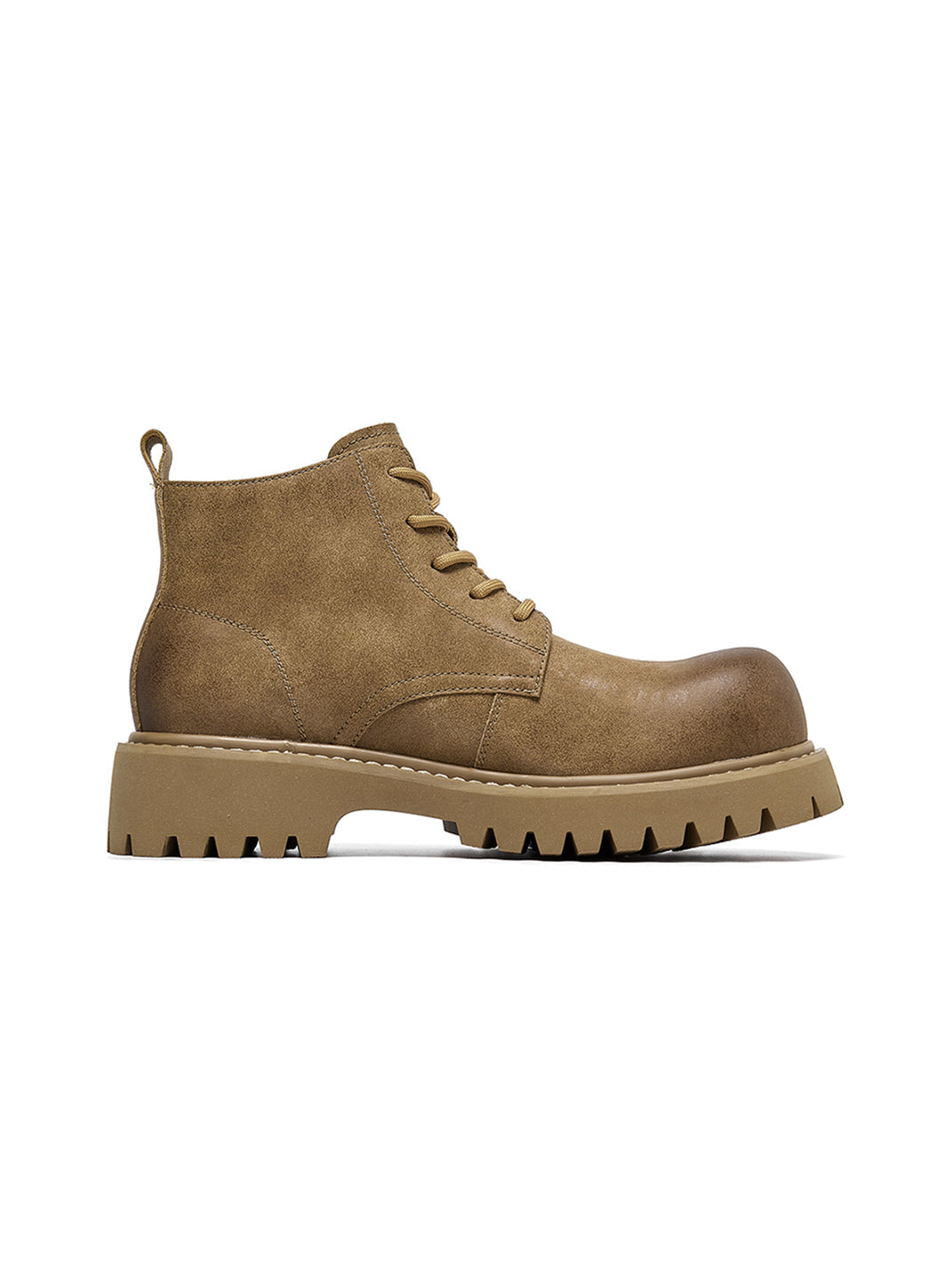 Tan Round-Toe Lug-Sole Work Boots - View 15