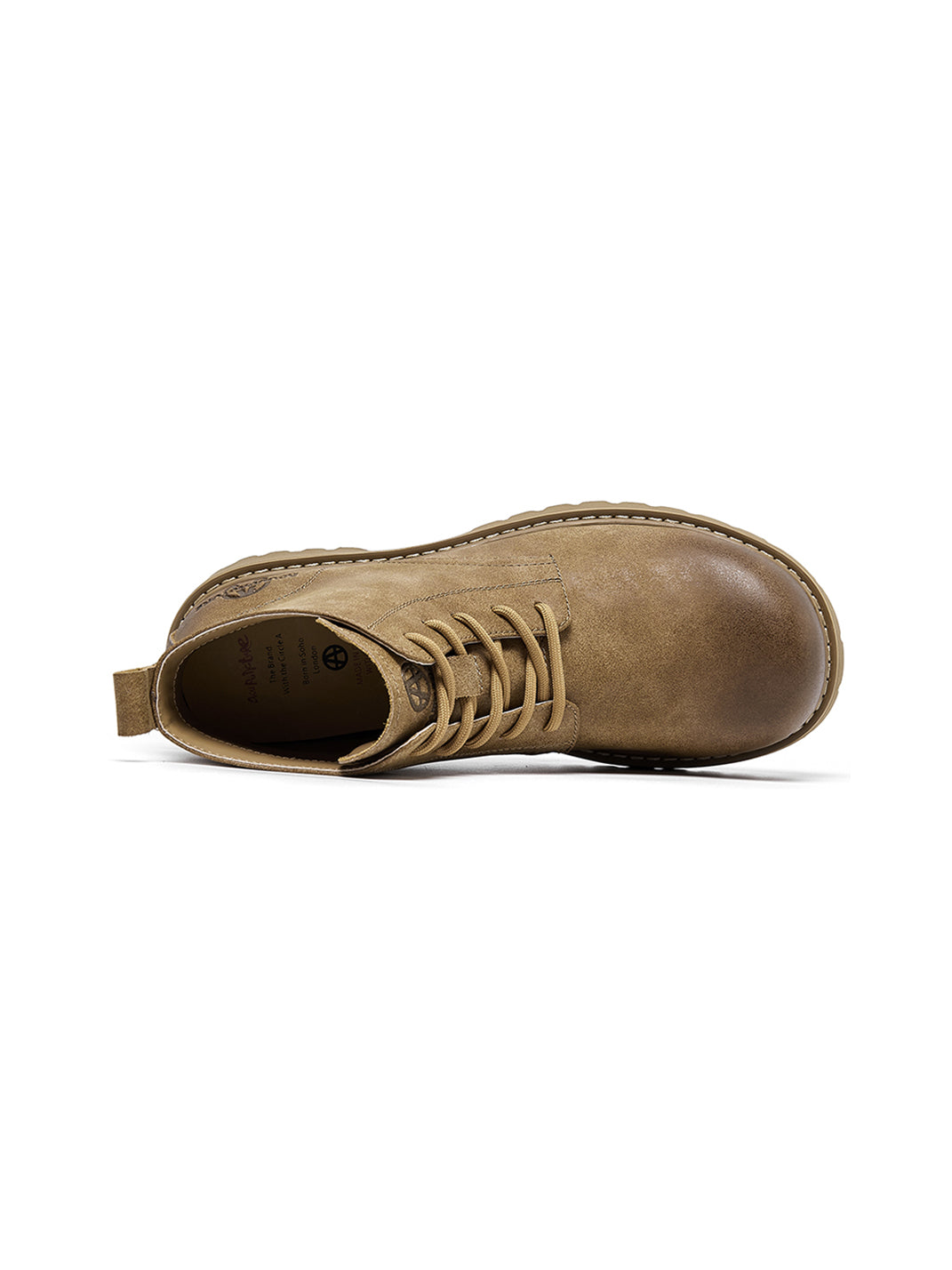 Tan Round-Toe Lug-Sole Work Boots - View 16