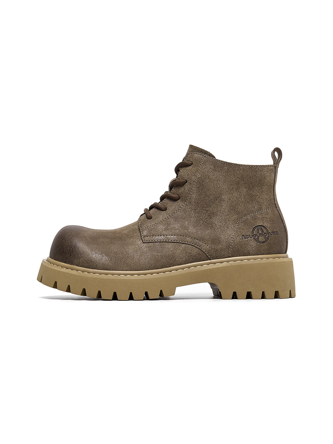 Tan Round-Toe Lug-Sole Work Boots - View 18