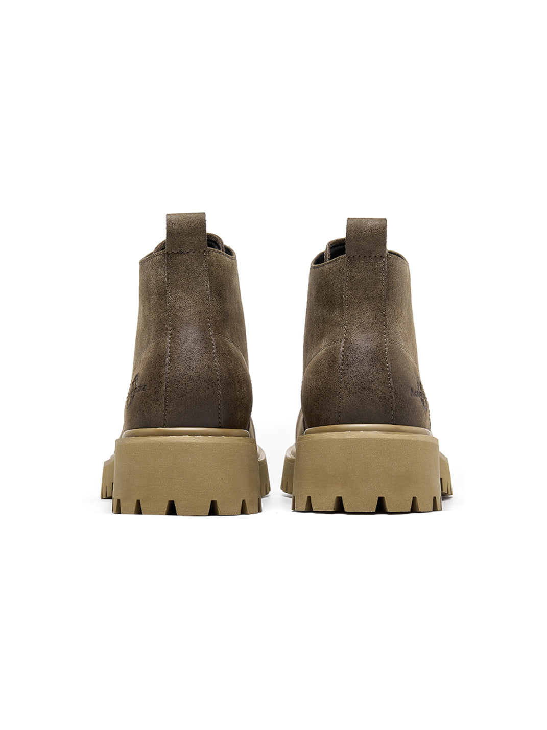 Tan Round-Toe Lug-Sole Work Boots - View 30