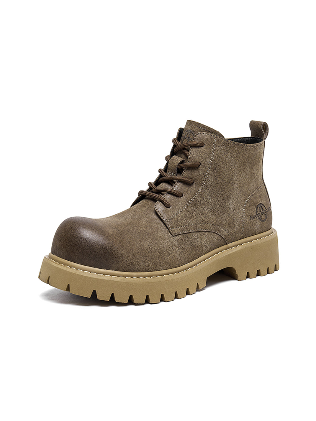 Tan Round-Toe Lug-Sole Work Boots - View 31