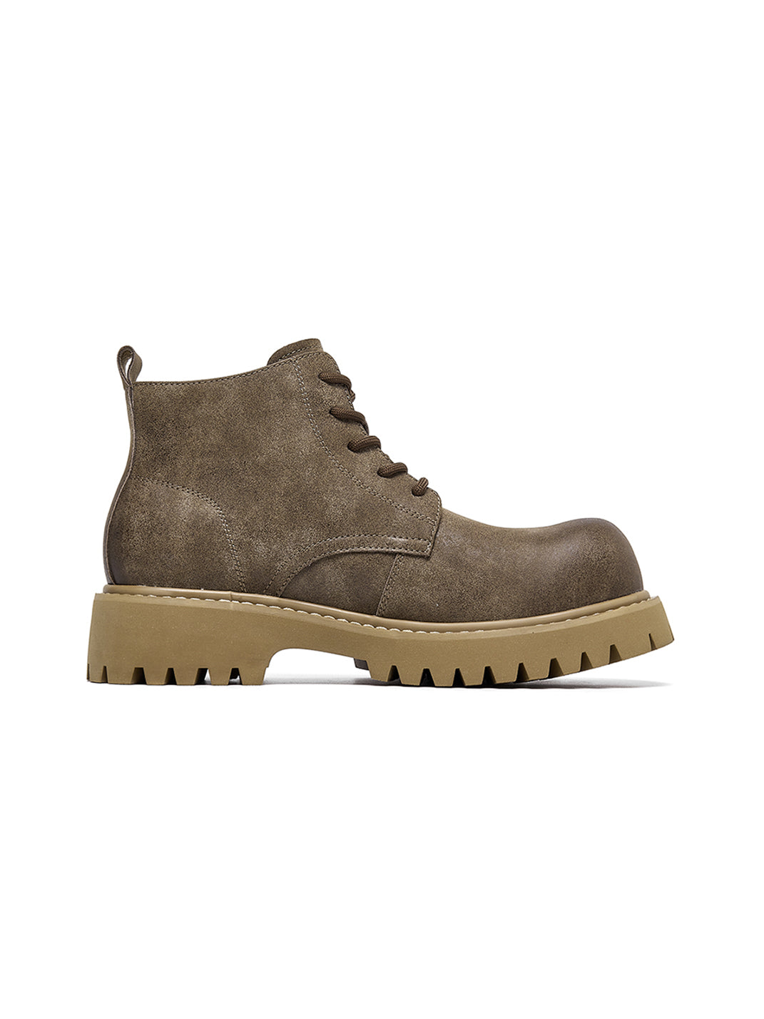 Tan Round-Toe Lug-Sole Work Boots - View 32