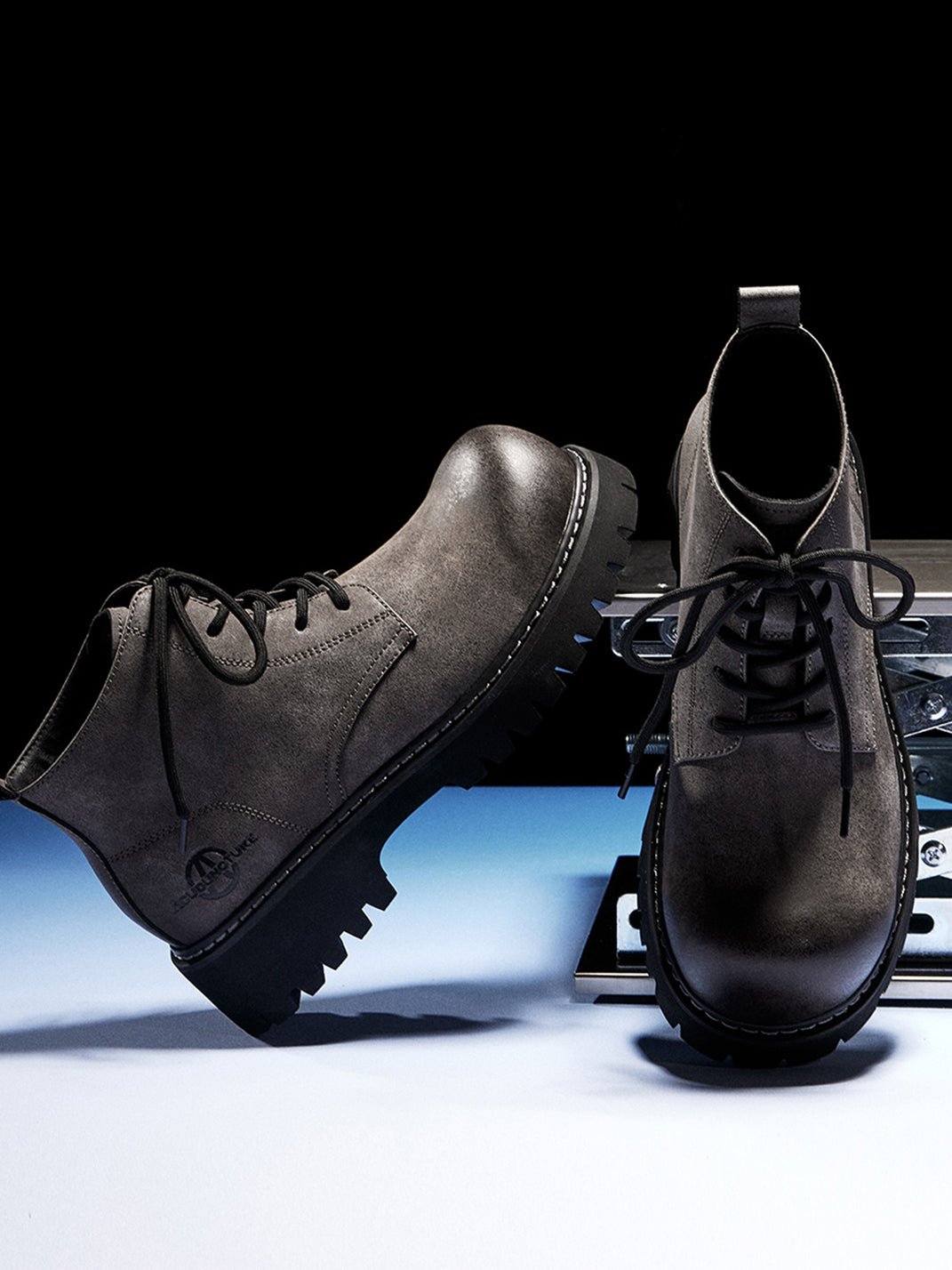 Tan Round-Toe Lug-Sole Work Boots - View 39