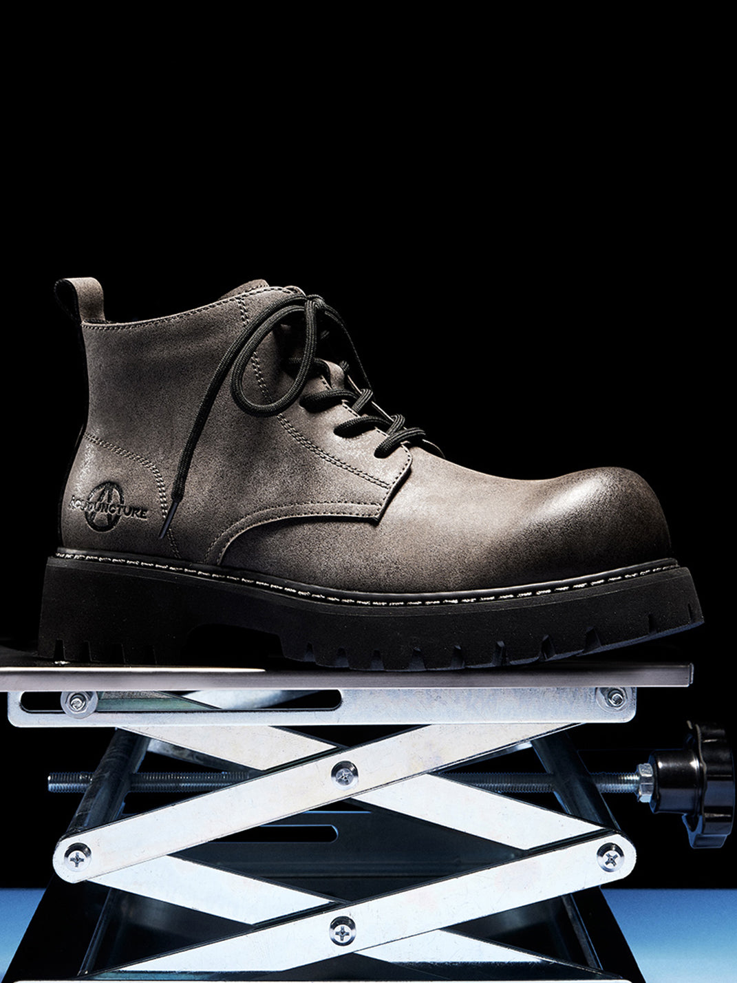 Tan Round-Toe Lug-Sole Work Boots - View 40