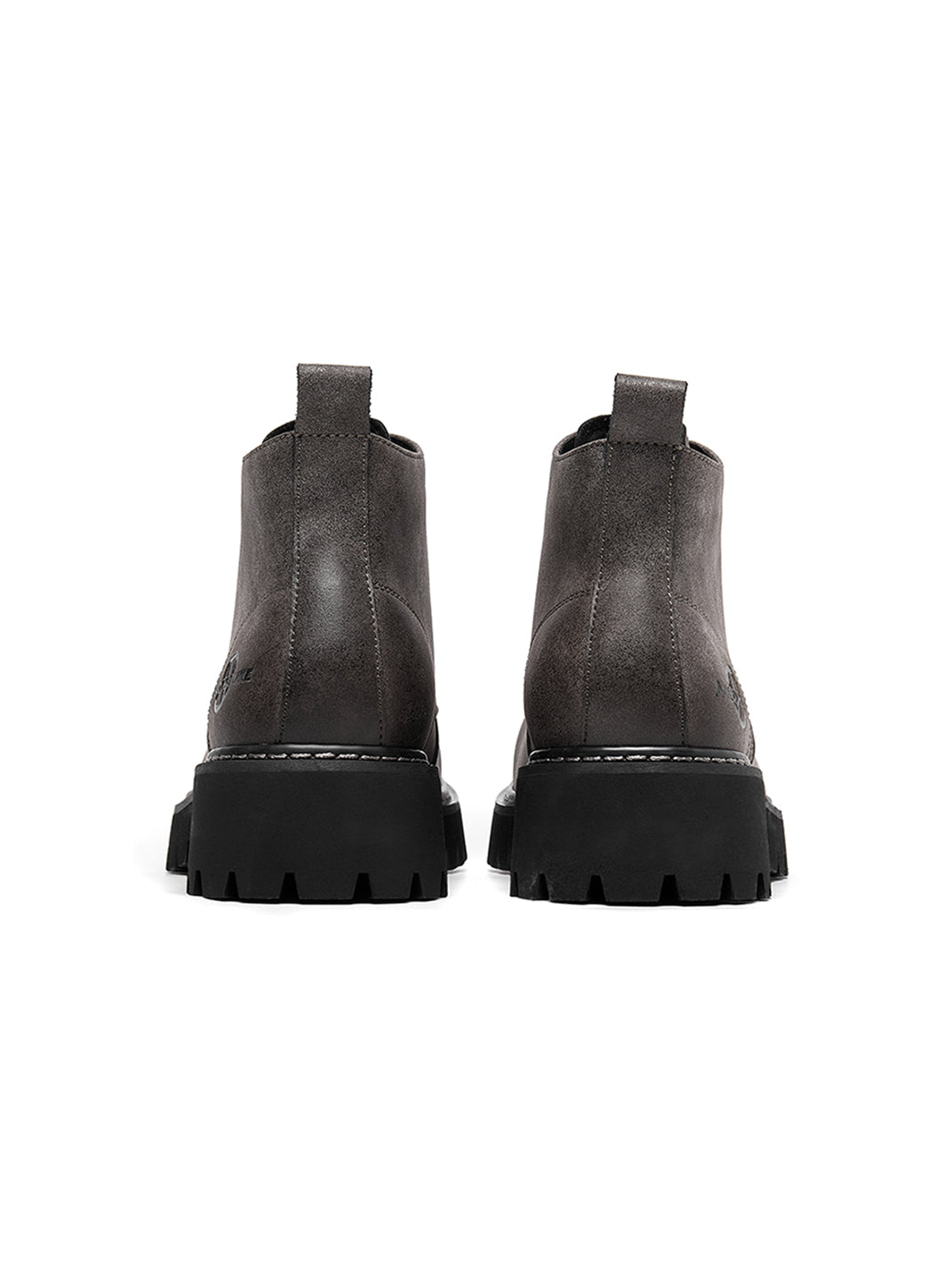 Tan Round-Toe Lug-Sole Work Boots - View 45
