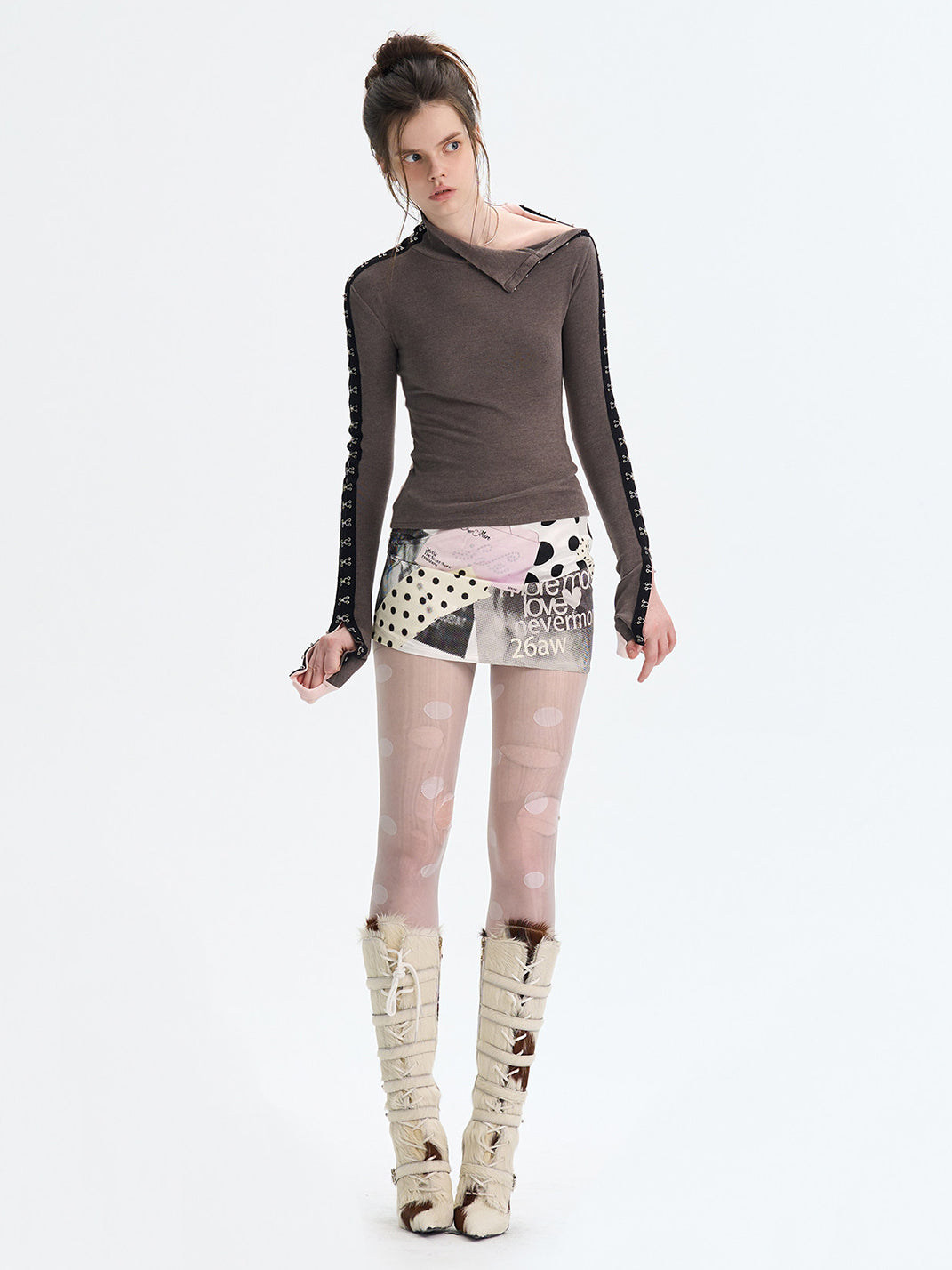 Reversible Brushed Turtleneck Base-Layer Top - View 14