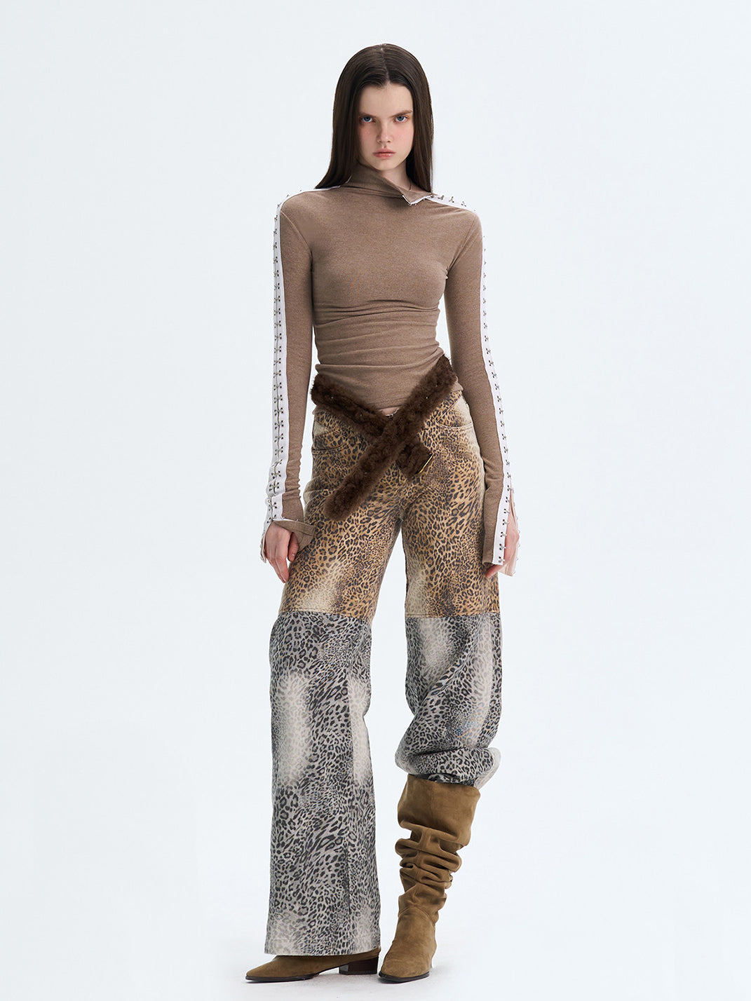 Reversible Brushed Turtleneck Base-Layer Top - View 16