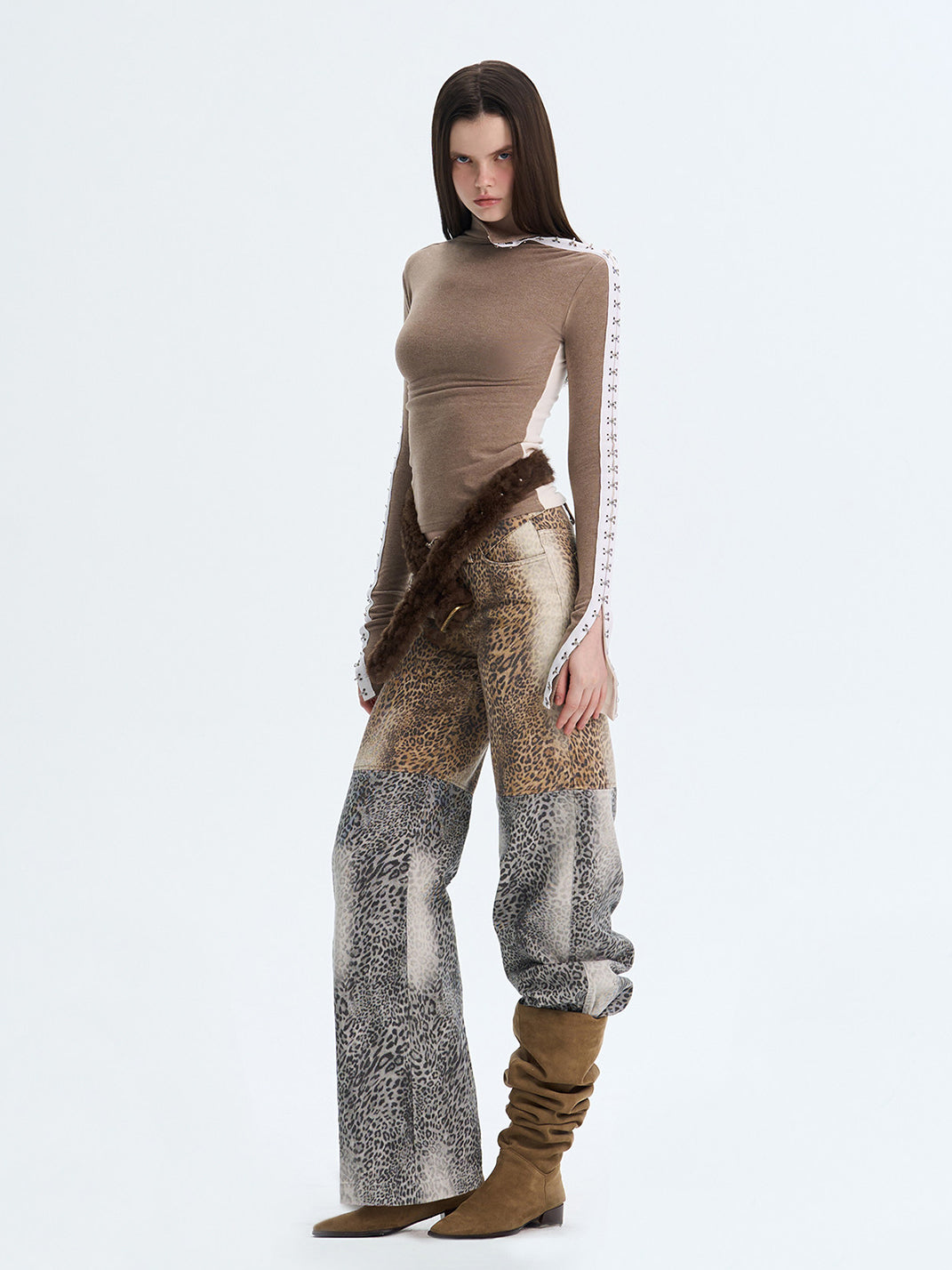 Reversible Brushed Turtleneck Base-Layer Top - View 17