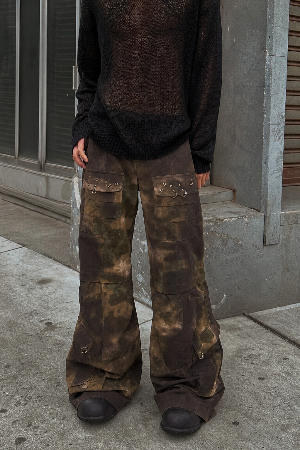 Tie Dye Cargo Flare Pants UGC showcase 1