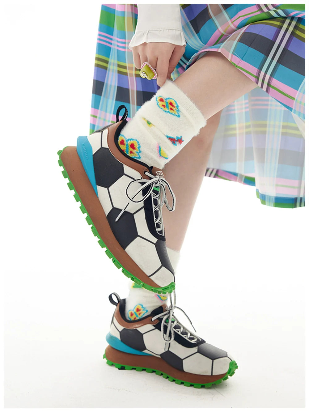 Lucky Charm Butterfly Print Cotton Socks