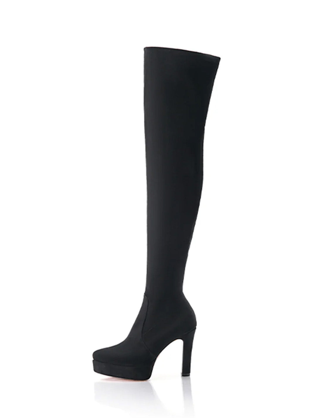 Stretch Suede Over-the-Knee Stiletto Boots