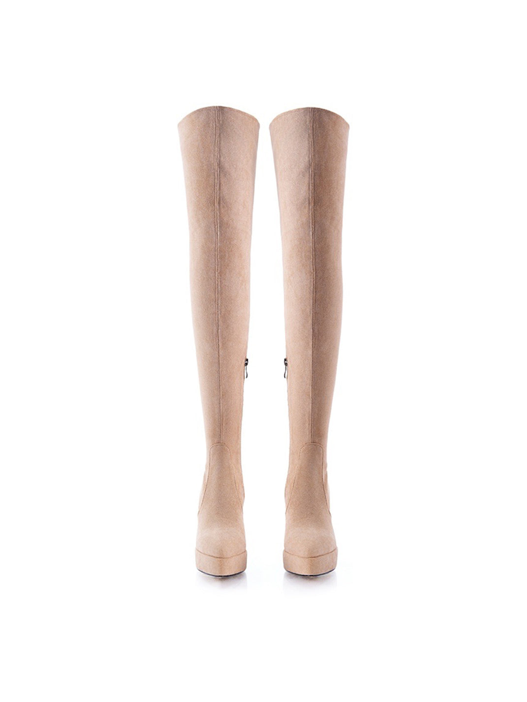 Stretch Suede Over-the-Knee Stiletto Boots - View 9