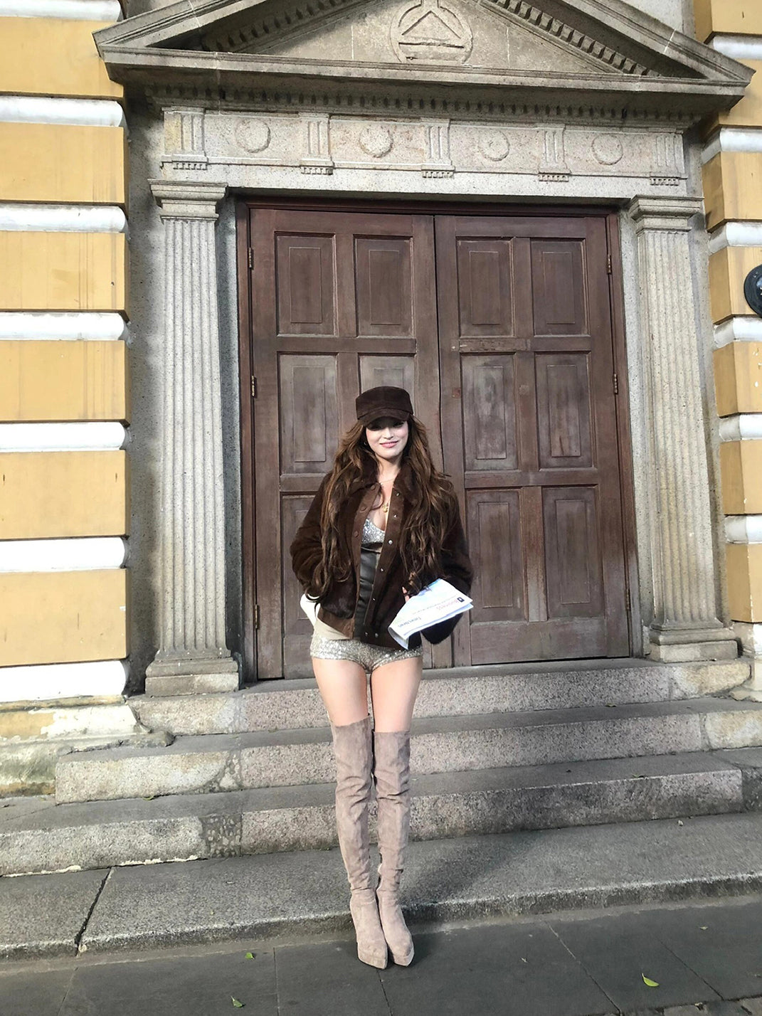 Stretch Suede Over-the-Knee Stiletto Boots - View 12