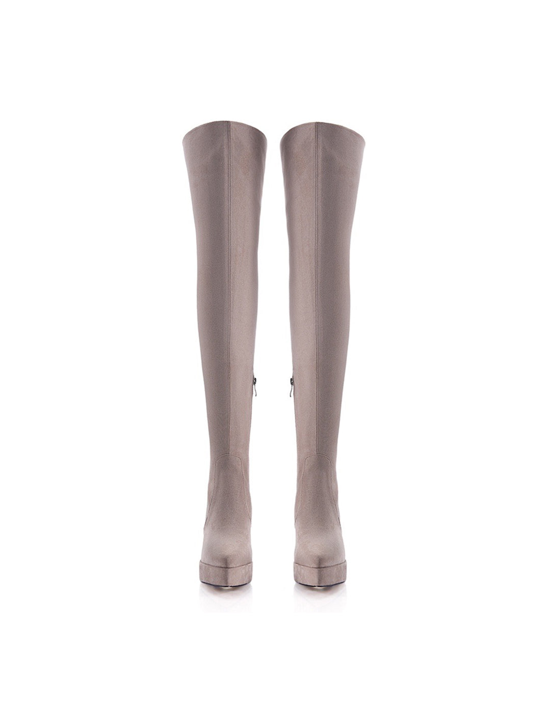 Stretch Suede Over-the-Knee Stiletto Boots - View 14