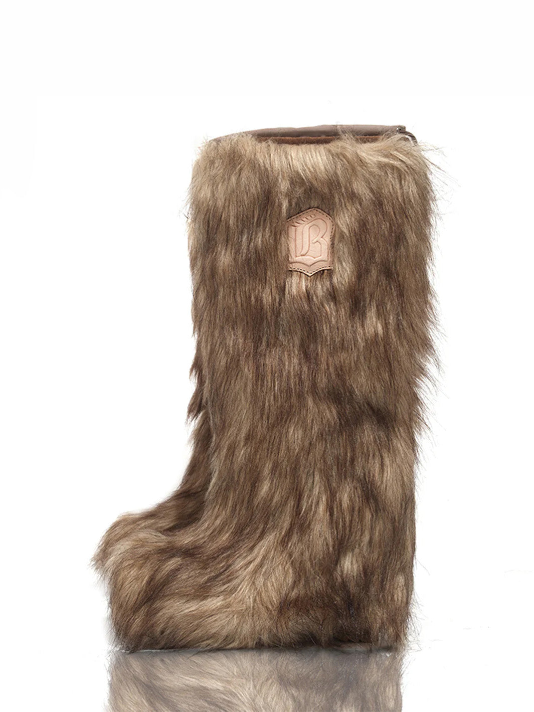 Ombre Faux-Fur Knee-High Boots