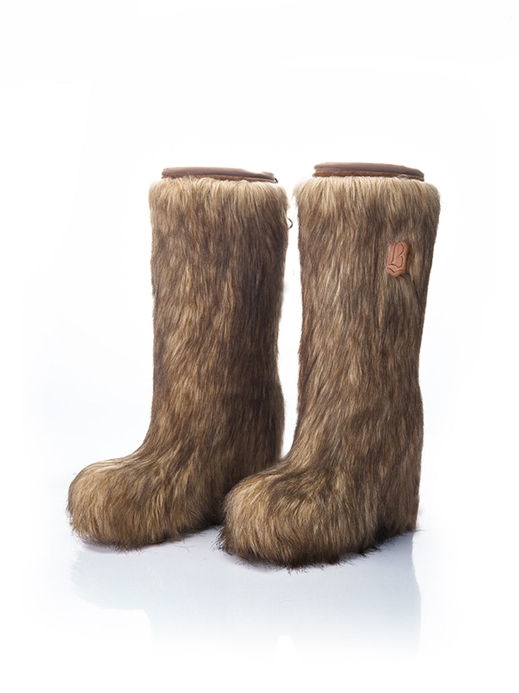 Ombre Faux-Fur Knee-High Boots - View 15