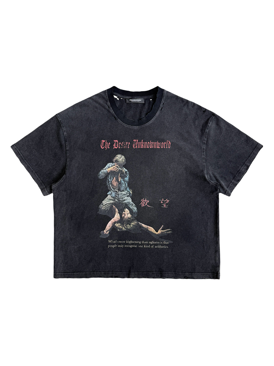 Desire Graphic Distressed Cotton T-Shirt