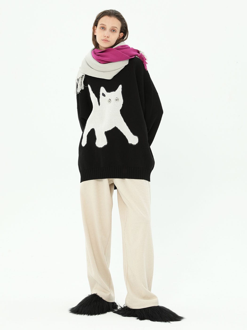 Cat Graphic Sweater