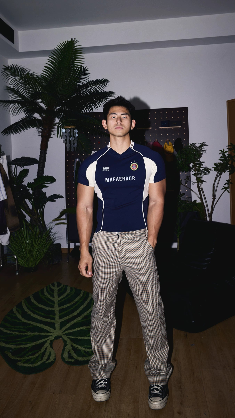 Varsity MAFAERROR Jersey Tee UGC showcase 4 - navy apartment portrait