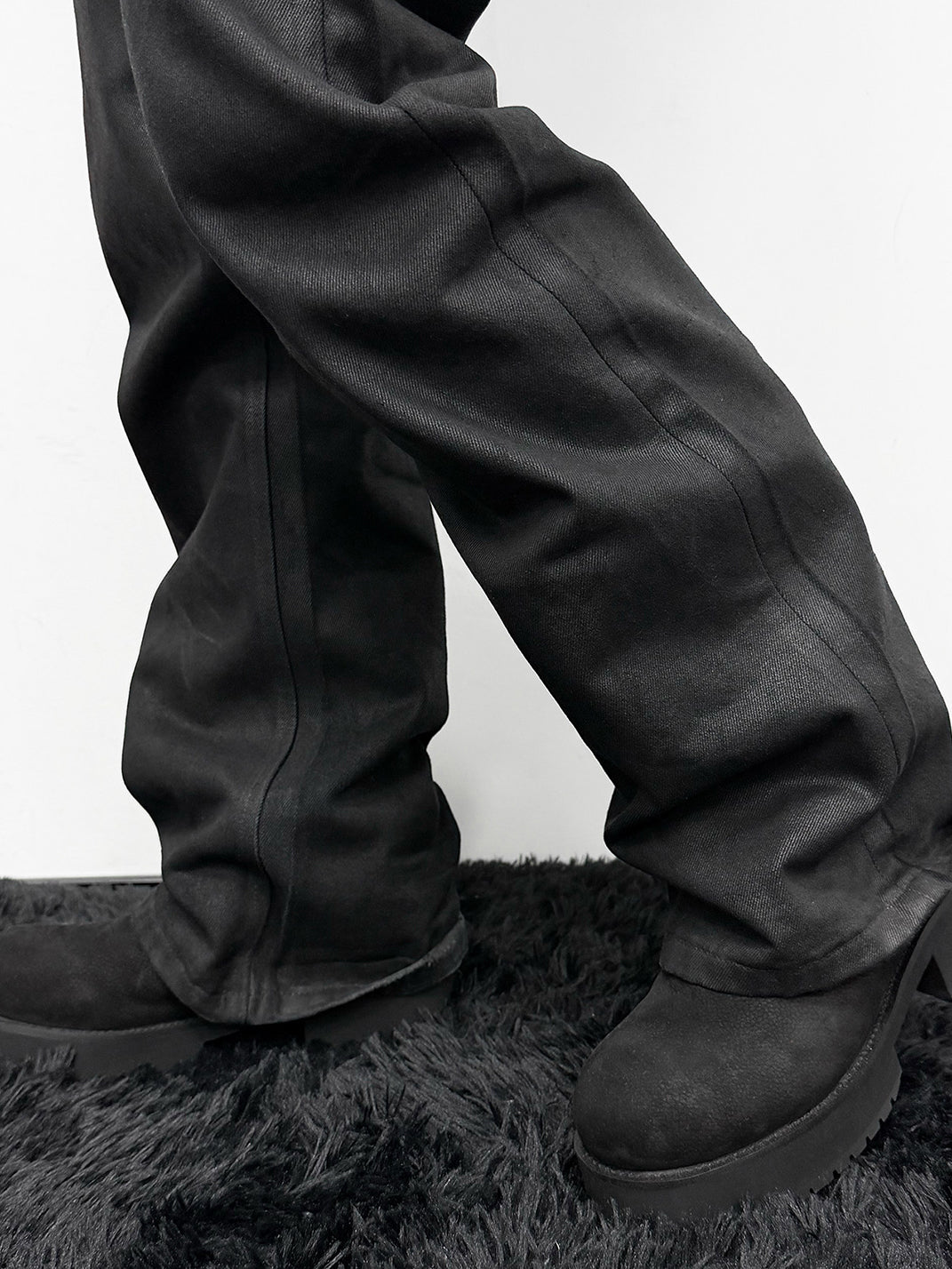 Tumbled Leather Slouch Mid-Calf Boots - View 5