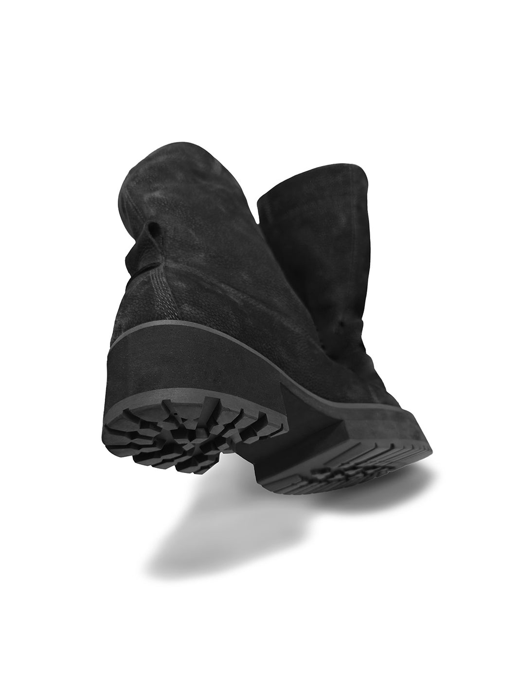 Tumbled Leather Slouch Mid-Calf Boots - View 9