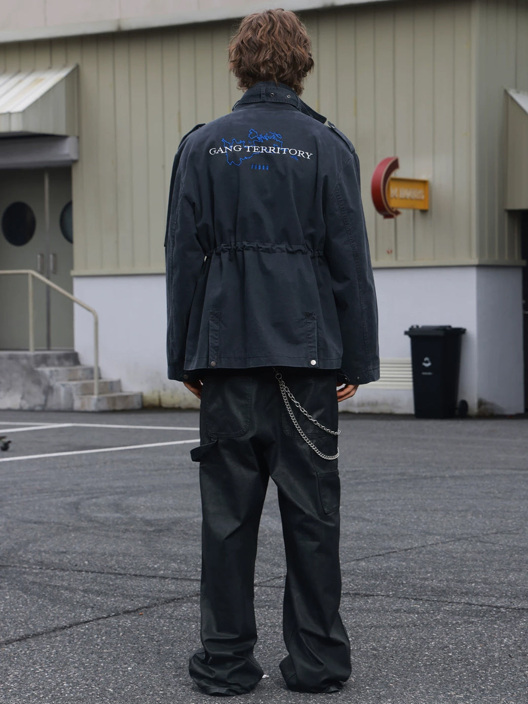 Washed Canvas Drawstring Utility Jacket - view 6