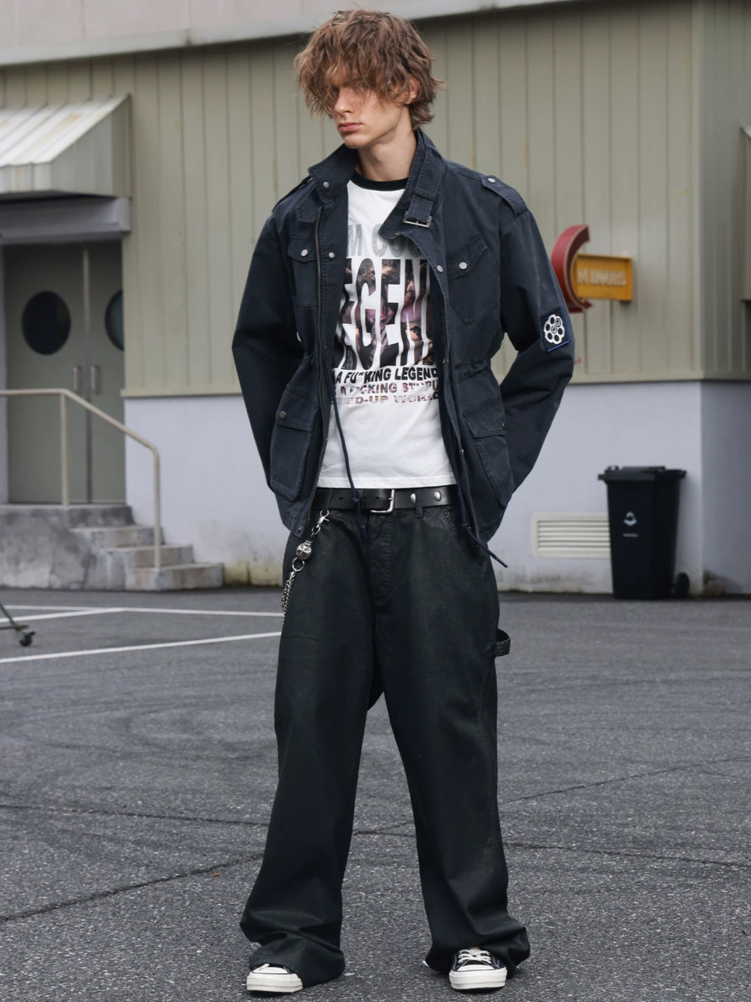 Washed Canvas Drawstring Utility Jacket - view 8