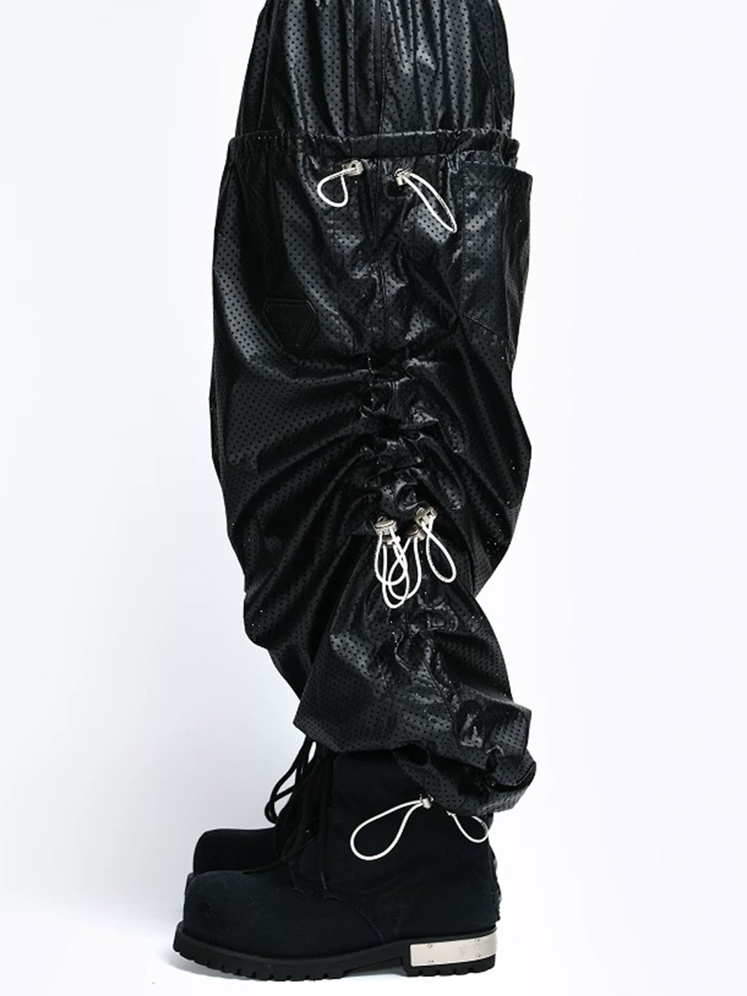 Washed Canvas Heavy-Sole Lace-Up Boots — product view 4