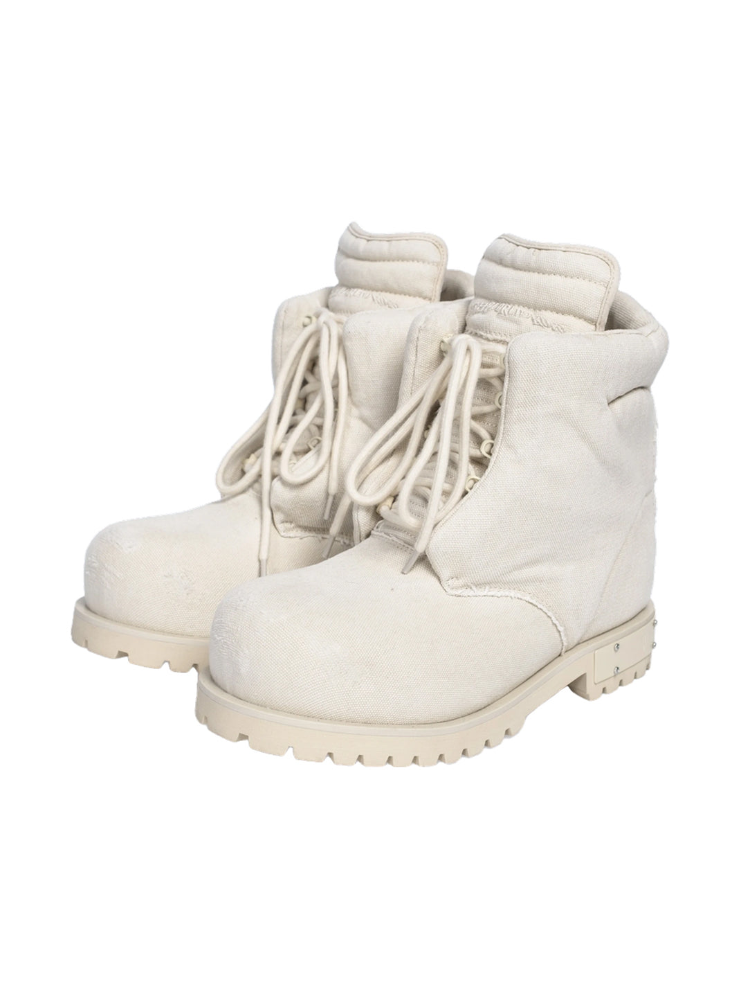 Washed Canvas Heavy-Sole Lace-Up Boots — product view 6