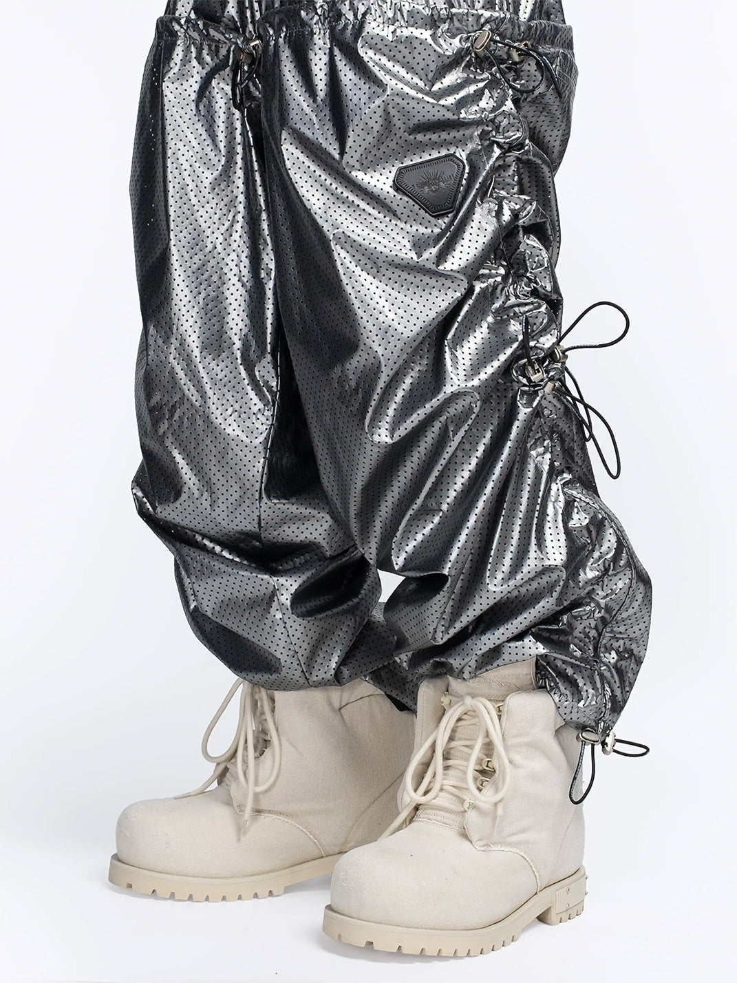 Washed Canvas Heavy-Sole Lace-Up Boots — product view 9