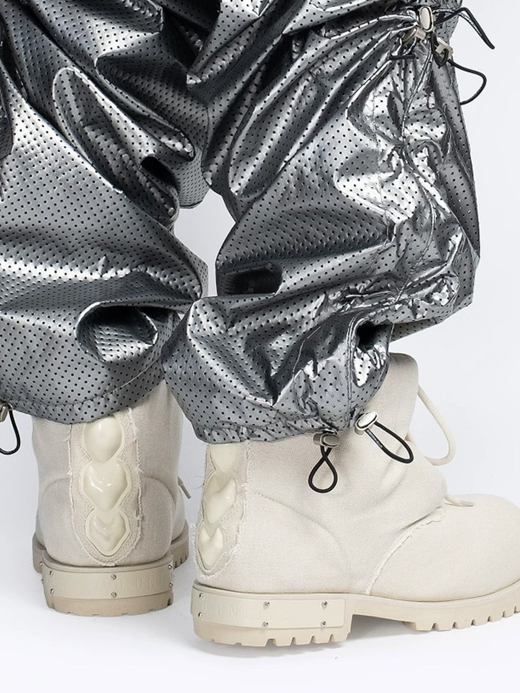 Washed Canvas Heavy-Sole Lace-Up Boots — product view 10