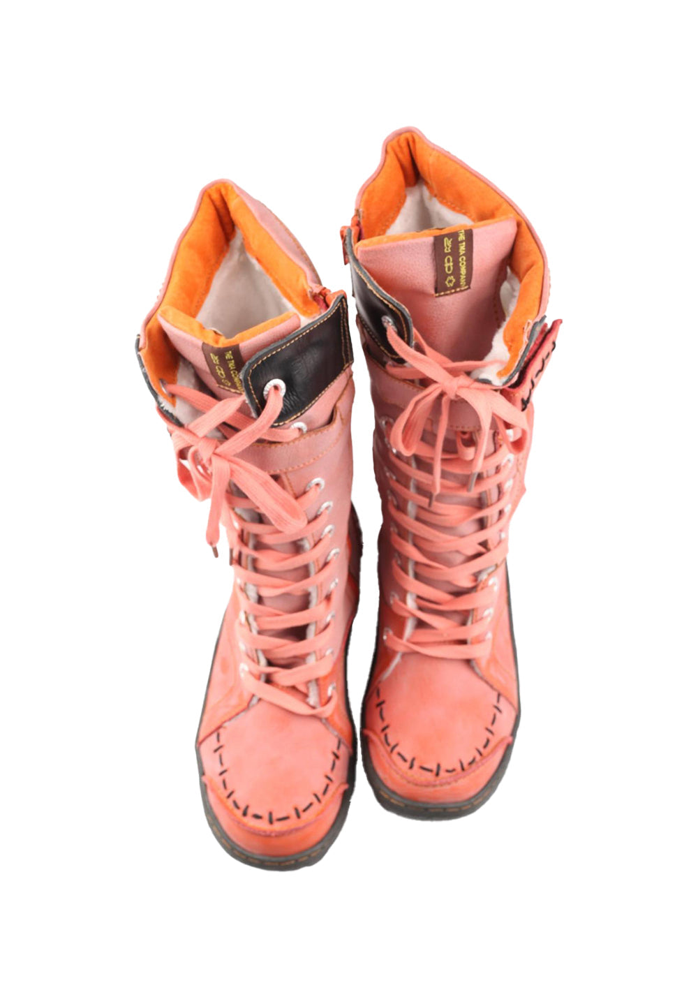 Washed PU Fleece-Lined Y2K Tall Boots - View 9