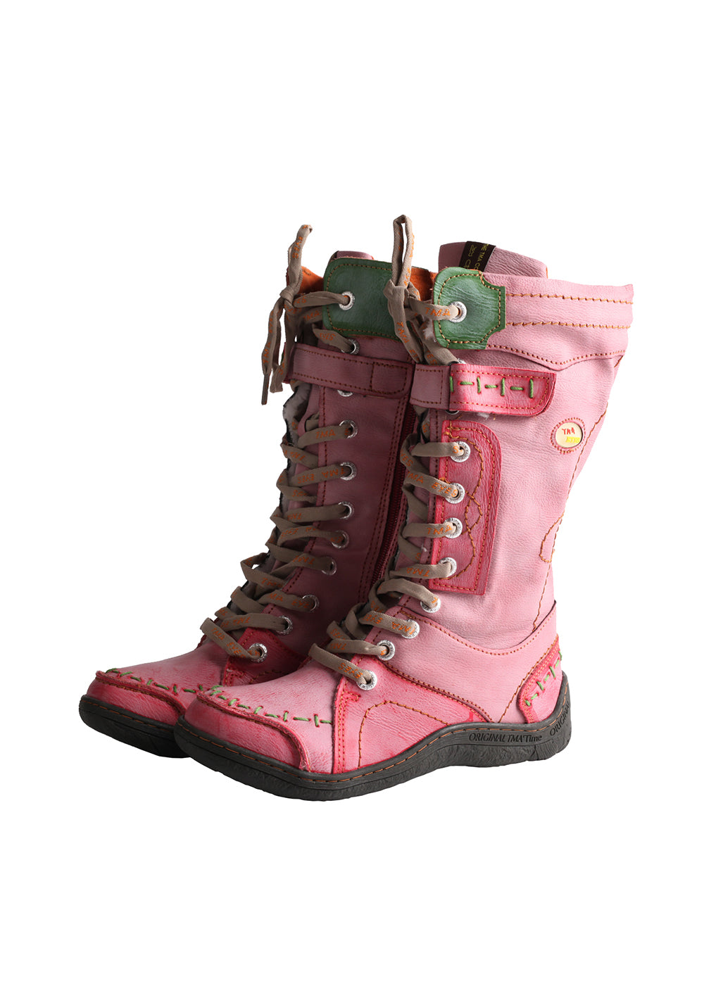 Washed PU Fleece-Lined Y2K Tall Boots - View 14